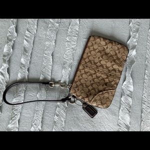 Brown Coach Wristlet